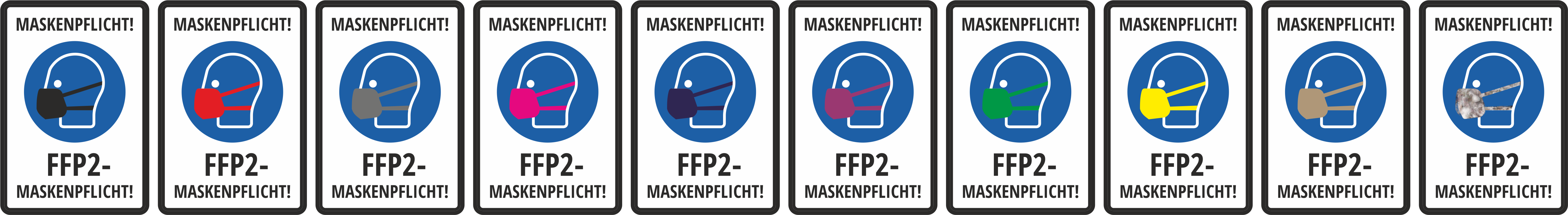 FFP2 Masken in Farbe mit Logo 
